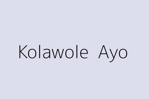 Kolawole  Ayo